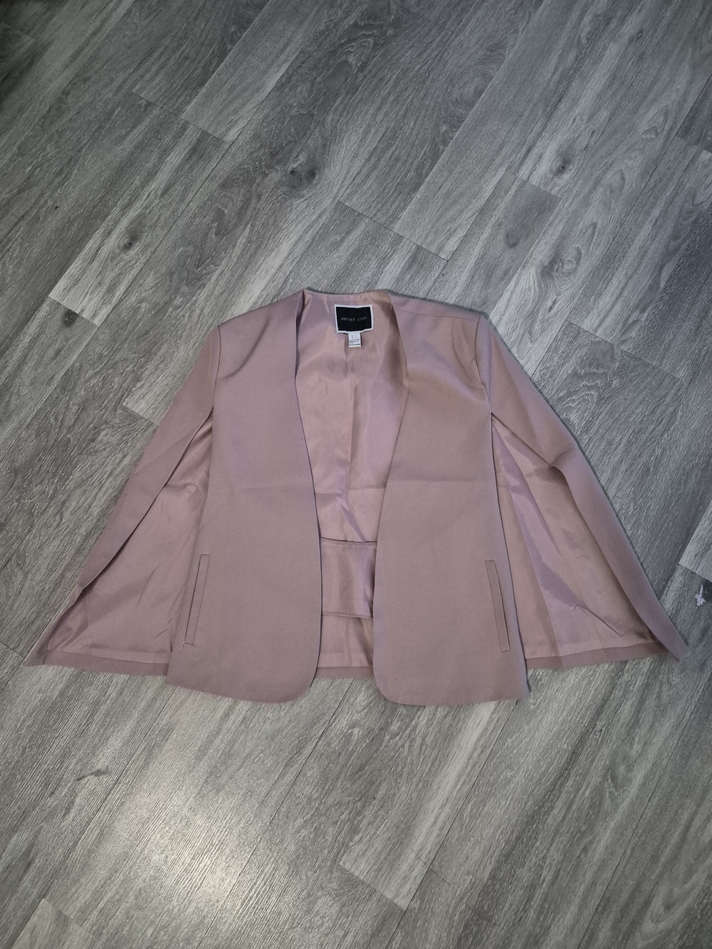 Dusty Pink Open-Front Women's Blazer Jacket